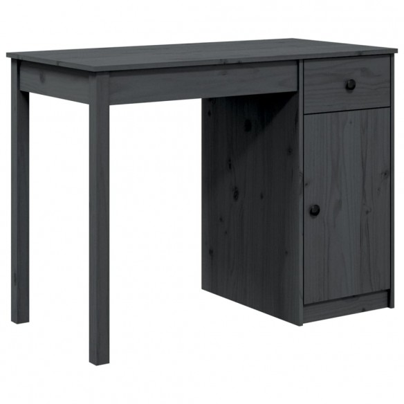 Bureau Gris 100x50x75 cm Bois massif de pin