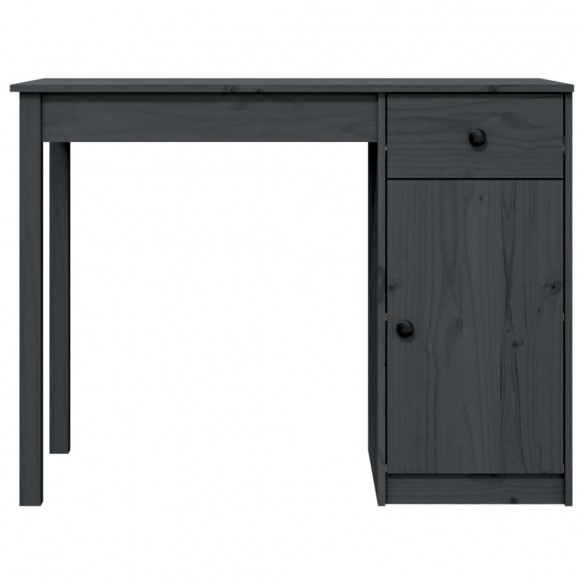 Bureau Gris 100x50x75 cm Bois massif de pin