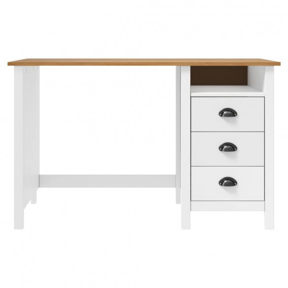 Bureau Hill avec 3 tiroirs 120x50x74 cm Pin solide