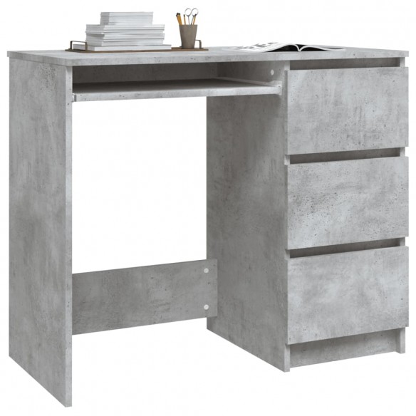 Bureau Gris béton 90x45x76 cm Aggloméré