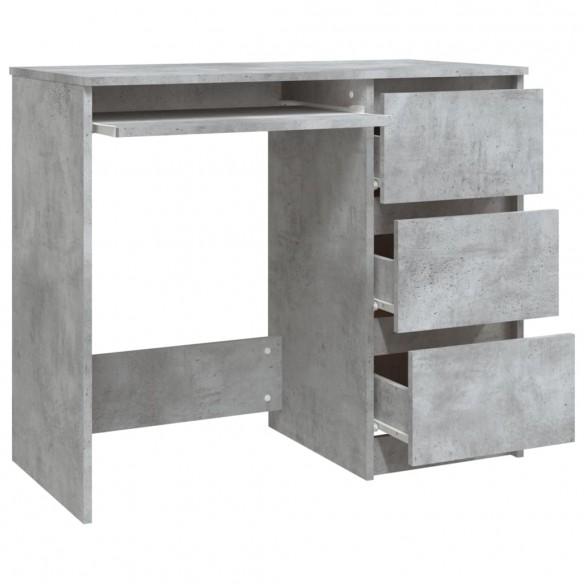 Bureau Gris béton 90x45x76 cm Aggloméré