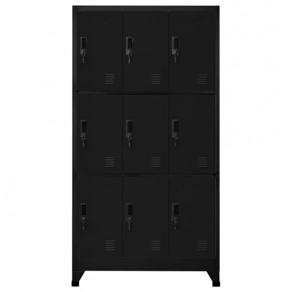 Armoire à casiers Noir 90x45x180 cm Acier