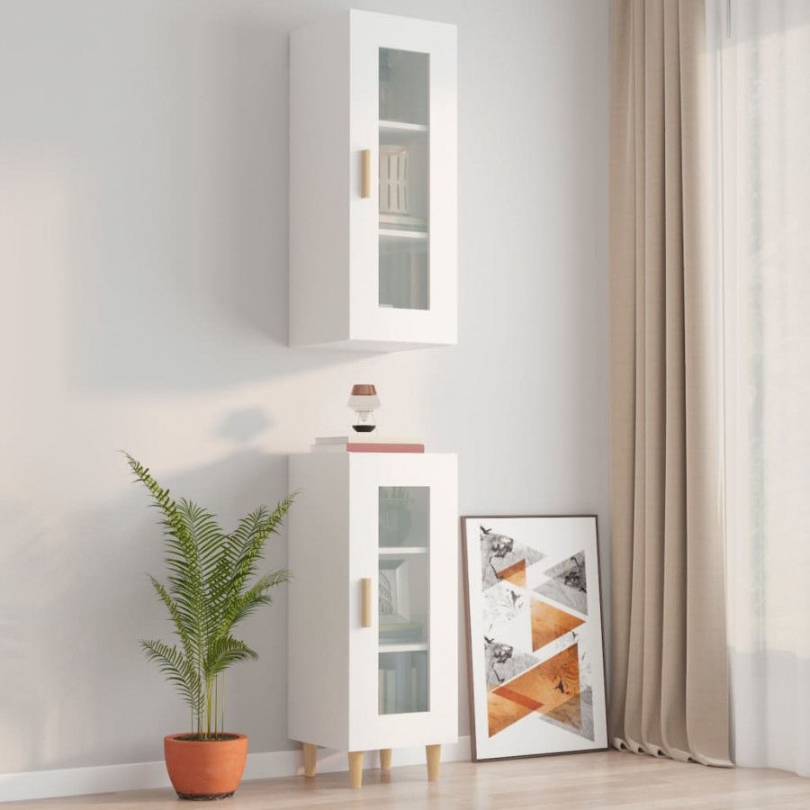 Armoire murale suspendue Blanc 34,5x34x90 cm