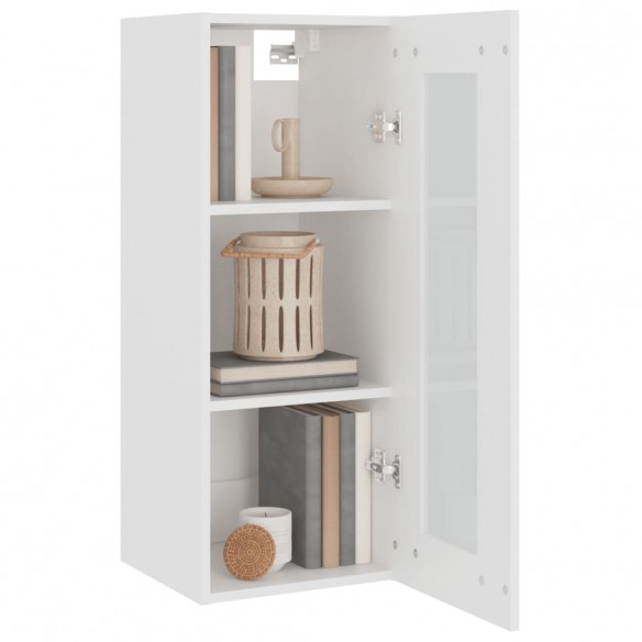 Armoire murale suspendue Blanc 34,5x34x90 cm