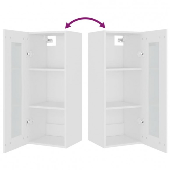 Armoire murale suspendue Blanc 34,5x34x90 cm