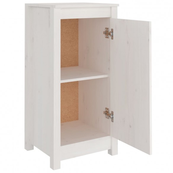 Buffet Blanc 40x35x80 cm Bois massif de pin