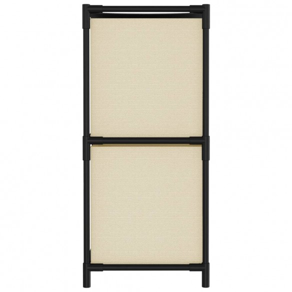 Armoire de rangement 4 paniers en tissu Crème 63x30x71 cm Acier