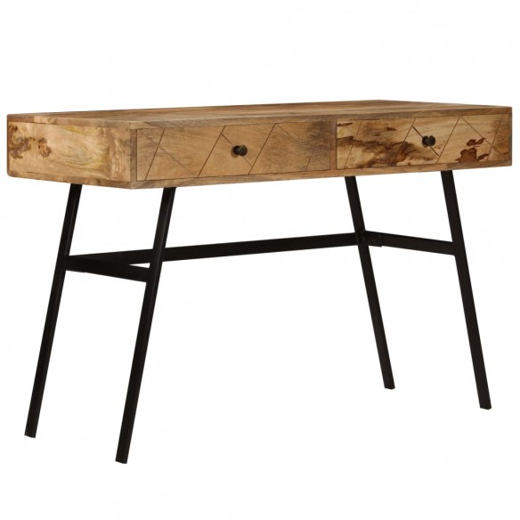 Bureau avec tiroirs Bois solide de manguier 110x50x76 cm