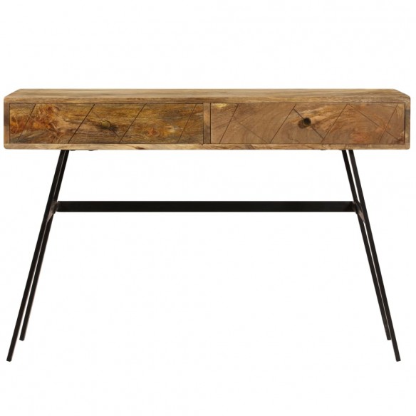 Bureau avec tiroirs Bois solide de manguier 110x50x76 cm