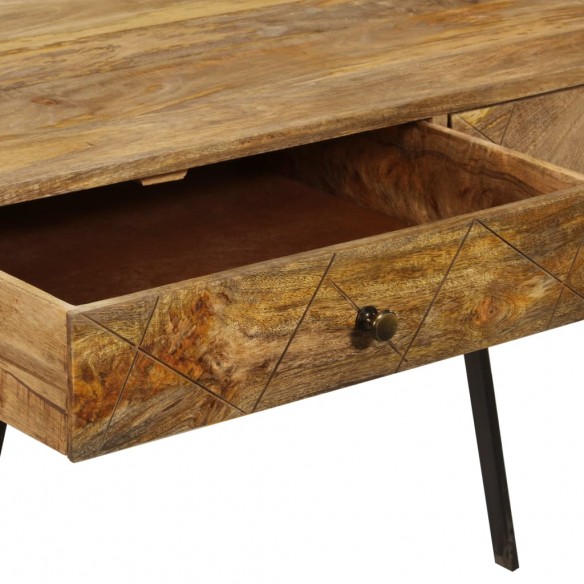 Bureau avec tiroirs Bois solide de manguier 110x50x76 cm