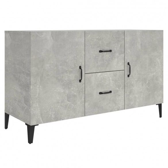 Buffet gris béton 100x36x60 cm bois d'ingénierie