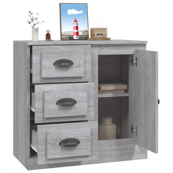 Buffet sonoma gris 70x35,5x67,5 cm bois d'ingénierie