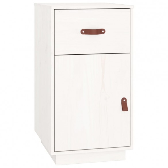 Bureau avec armoires Blanc 135x50x75 cm Bois massif de pin