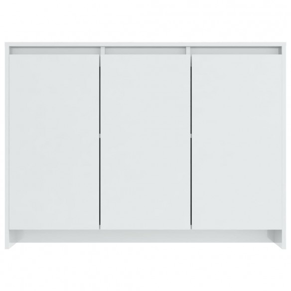 Buffet Blanc brillant 102x33x75 cm Aggloméré