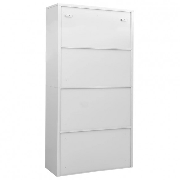 Armoire de bureau Gris clair 90x40x180 cm Acier