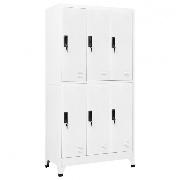 Armoire à casiers Blanc 90x45x180 cm Acier