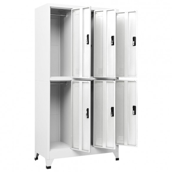 Armoire à casiers Blanc 90x45x180 cm Acier