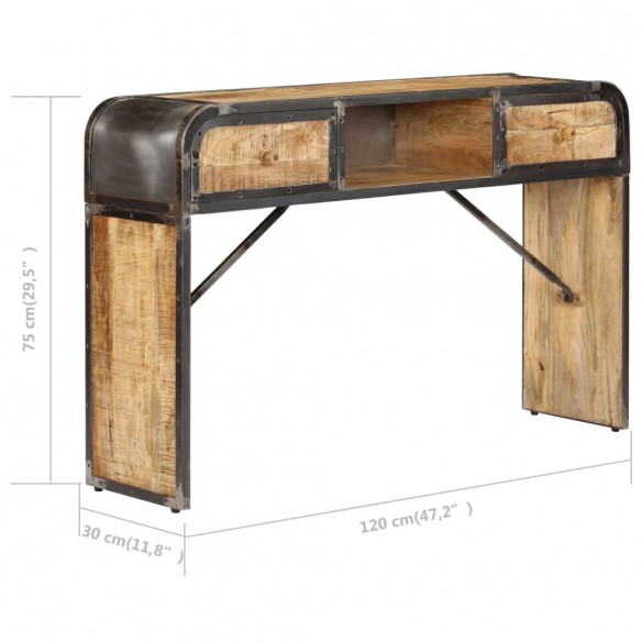 Buffet 120 x 30 x 75 cm Bois de manguier massif