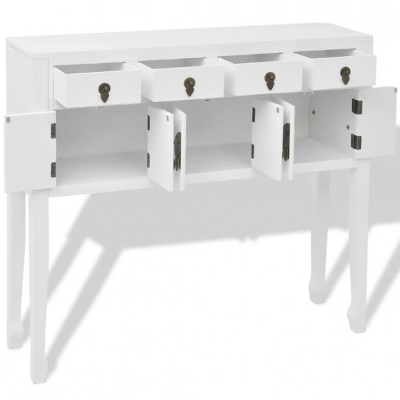 Buffet en style chinois en bois massif Blanc