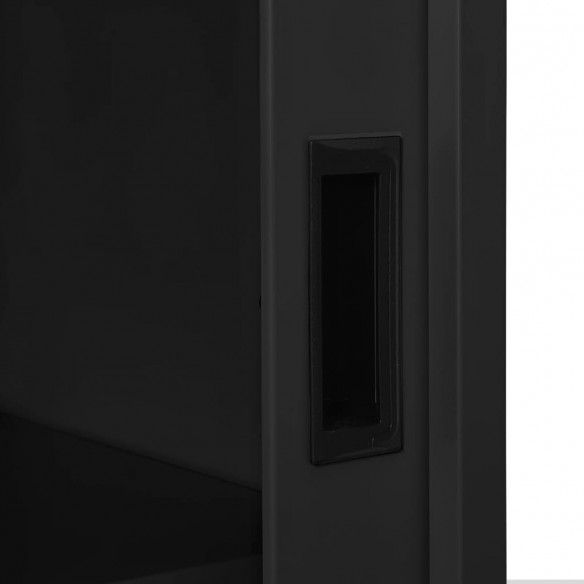 Armoire à portes coulissantes Anthracite 90x40x90 cm Acier