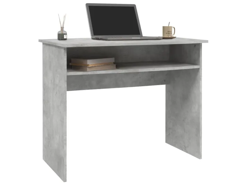 Bureau Gris béton 90x50x74 cm Aggloméré