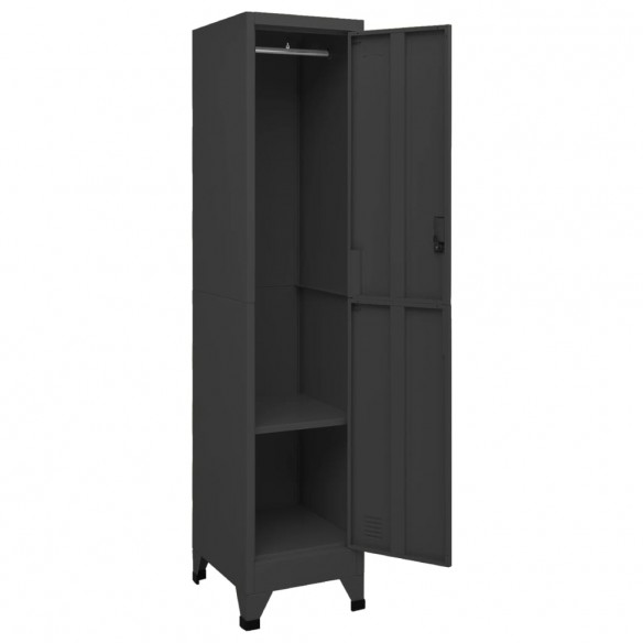 Armoire à casiers Anthracite 38x45x180 cm Acier