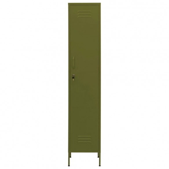 Armoire à casiers Vert olive 35x46x180 cm Acier