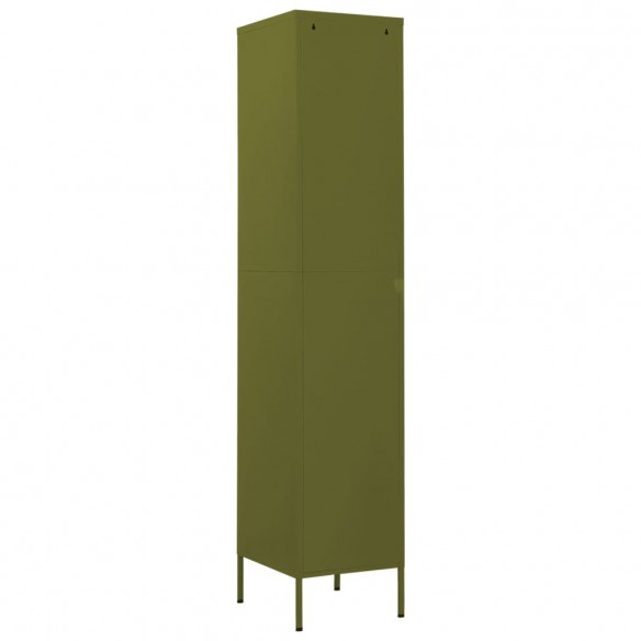 Armoire à casiers Vert olive 35x46x180 cm Acier