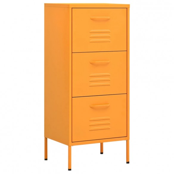 Armoire de rangement Jaune moutarde 42,5x35x101,5 cm Acier