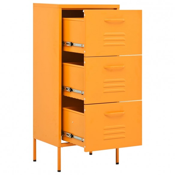 Armoire de rangement Jaune moutarde 42,5x35x101,5 cm Acier