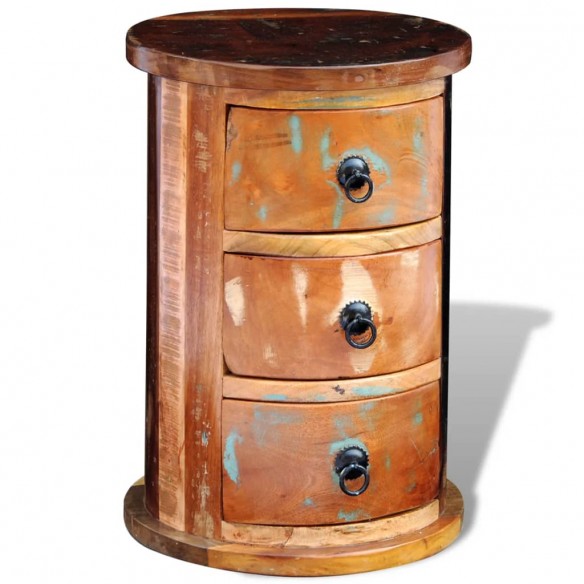 Armoire avec 3 tiroirs Bois de récupération massif