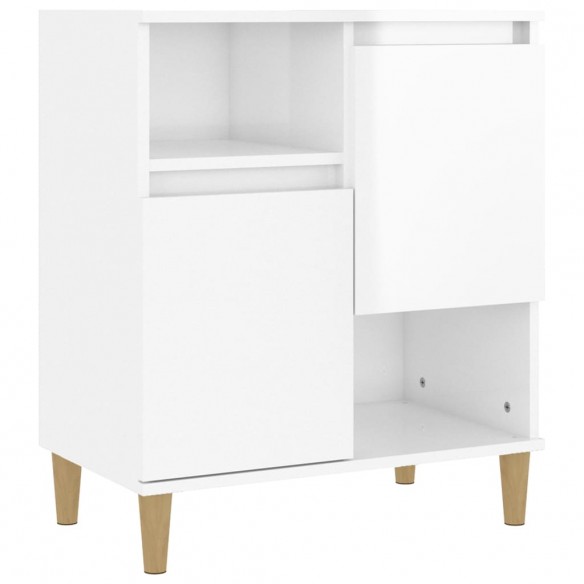 Buffets 2 pcs blanc brillant 60x35x70 cm bois d'ingénierie