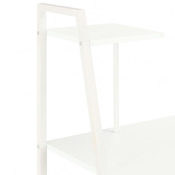 Bureau avec étagère Blanc 102x50x117 cm