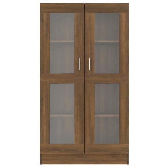 Armoire à vitrine Chêne brun 82,5x30,5x150 cm Bois d'ingénierie