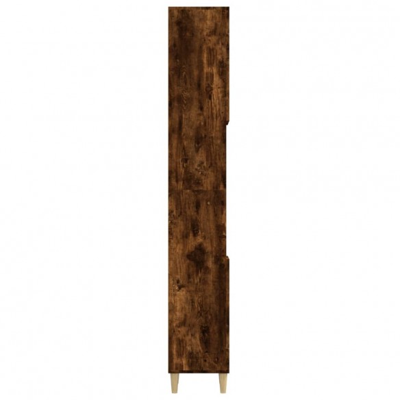 Armoire de bain chêne fumé 30x30x190 cm bois d'ingénierie