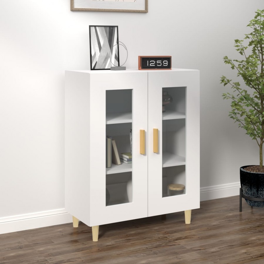 Buffet blanc 69,5x34x90 cm bois d'ingénierie