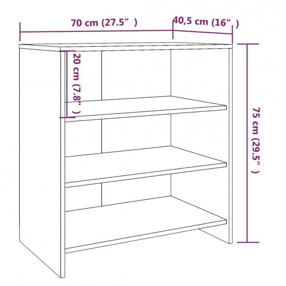 Buffets 3 pcs Chêne fumé Bois d'ingénierie