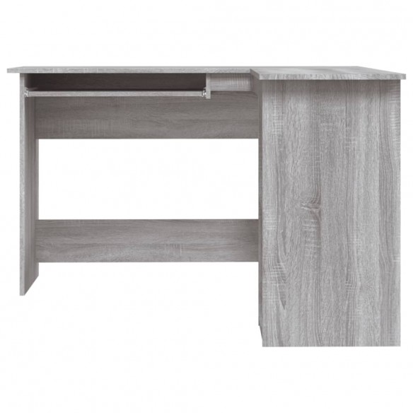 Bureau d'angle sonoma gris 120x140x75 cm bois d'ingénierie