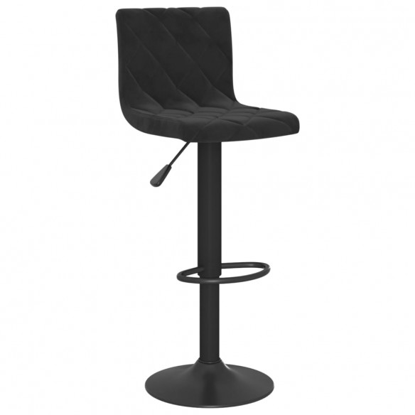 Tabourets de bar 2 pcs Noir Velours