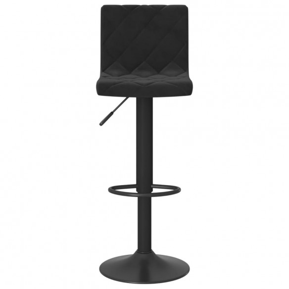 Tabourets de bar 2 pcs Noir Velours