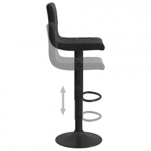 Tabourets de bar 2 pcs Noir Velours