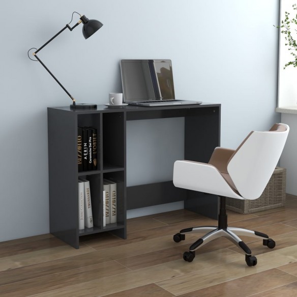 Bureau d'ordinateur portable Gris 102,5x35x75 cm Aggloméré