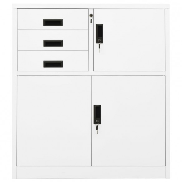 Armoire de bureau Blanc 90x40x102 cm Acier