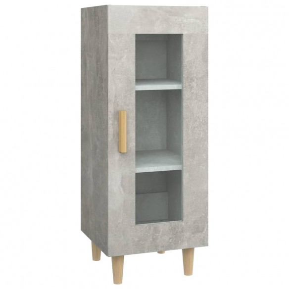 Buffet Gris béton 34,5x34x90 cm Bois d'ingénierie