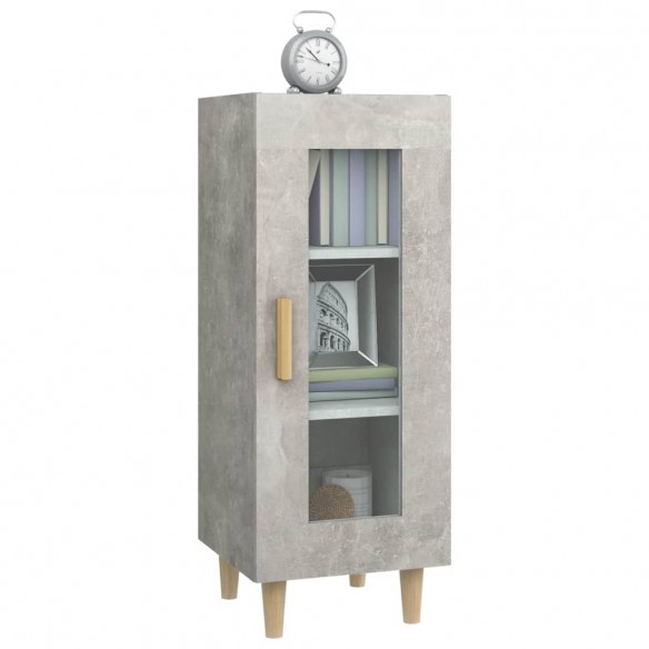 Buffet Gris béton 34,5x34x90 cm Bois d'ingénierie