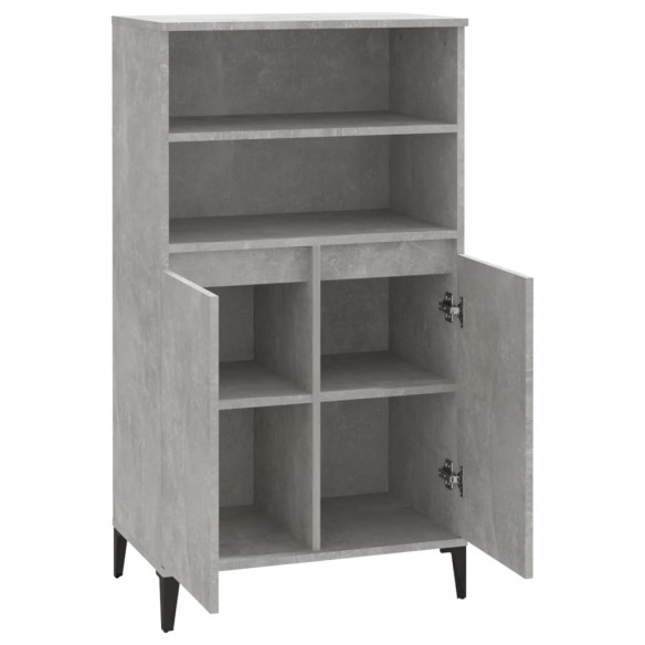 Buffet haut Gris béton 60x36x110 cm Bois d'ingénierie