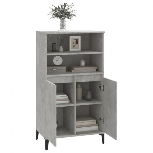 Buffet haut Gris béton 60x36x110 cm Bois d'ingénierie