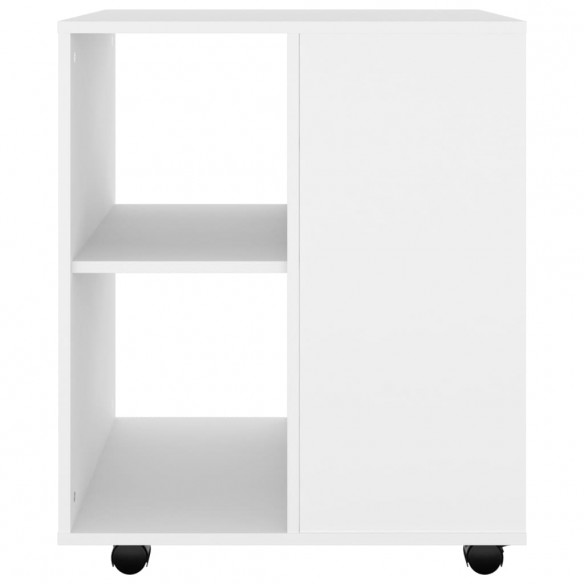 Armoire à roulettes Blanc 60x53x72 cm Aggloméré