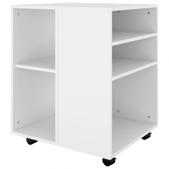 Armoire à roulettes Blanc 60x53x72 cm Aggloméré