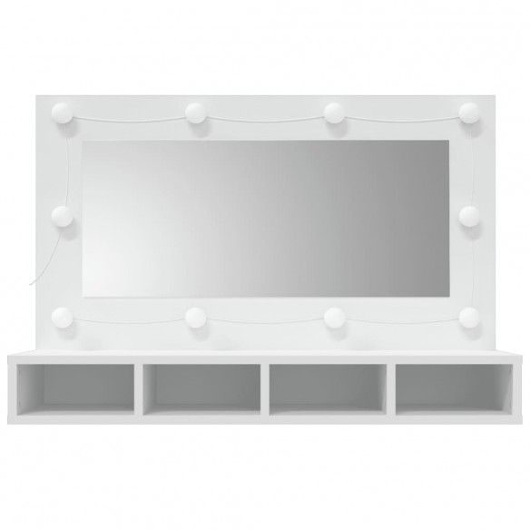 Armoire à miroir avec LED Blanc 90x31,5x62 cm